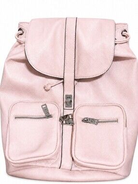 Steve Madden Blush Pink Pebbled Faux Leather Backpack